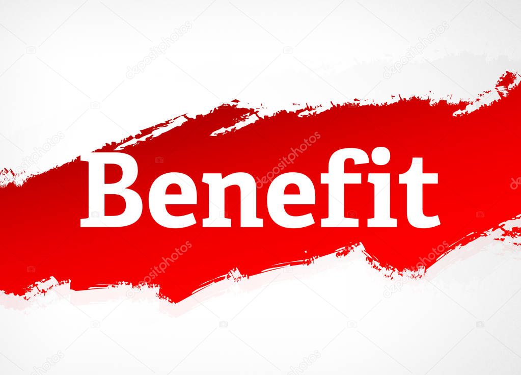 Benefit Red Brush Abstract Background Illustration