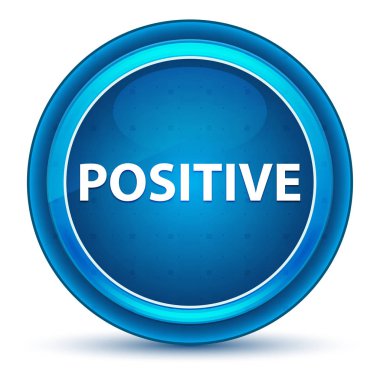 Pozitif Eyeball Mavi Yuvarlak Düğme