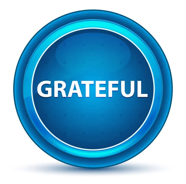 Grateful Eyeball Blue Round Button — Stock Photo, Image