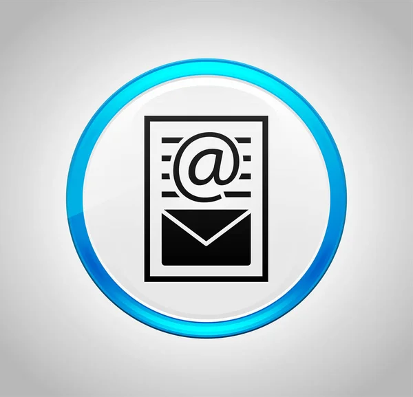 Newsletter document page icon round blue push button