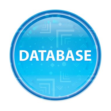 Veritabanı çiçek mavi yuvarlak düğme