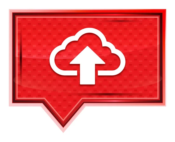 Cloud feltöltési ikon ködös Rózsa rózsaszín banner gomb — Stock Fotó