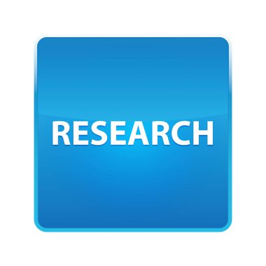 Araştırma parlak mavi kare düğmesi
