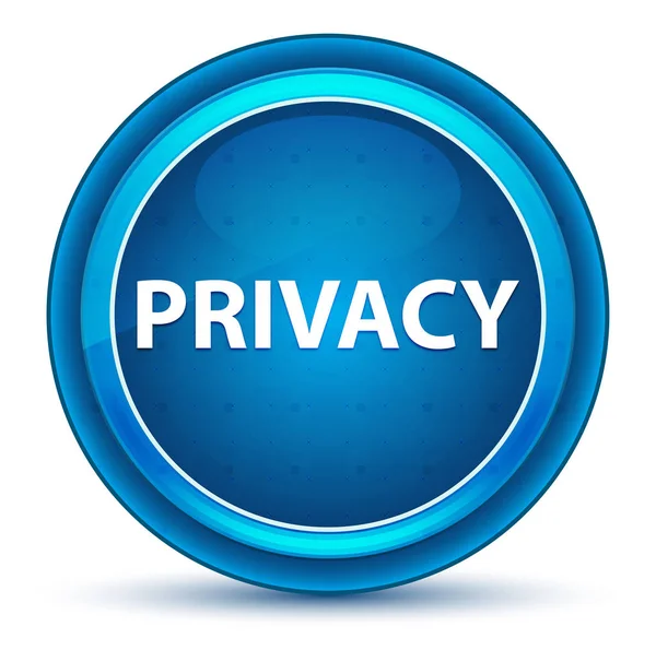 Pulsante rotondo blu bulbo oculare privacy — Foto Stock