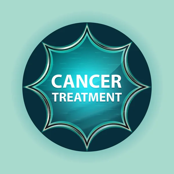 Лечение рака магические стеклянные солнечные вспышки синяя кнопка неба синий ба — стоковое фото