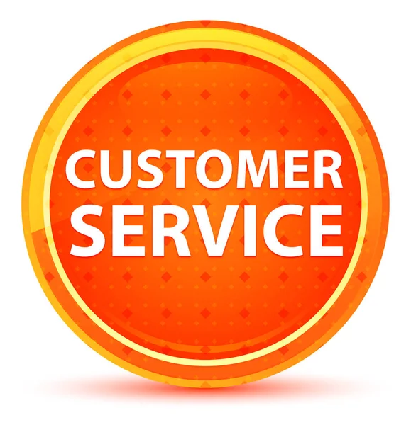 Müşteri Hizmetleri Doğal Turuncu Yuvarlak Düğme — Stok fotoğraf