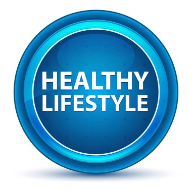 Sağlıklı Lifestyle Eyeball Mavi Yuvarlak Düğme