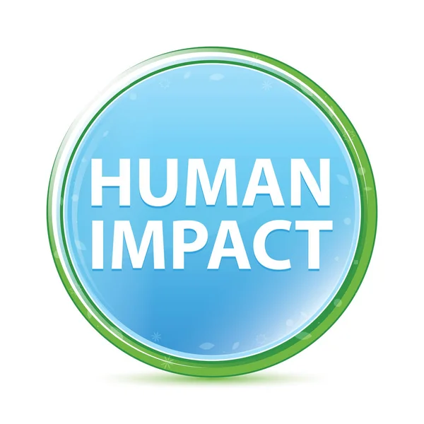 Human Impact natural aqua cyan blue round button