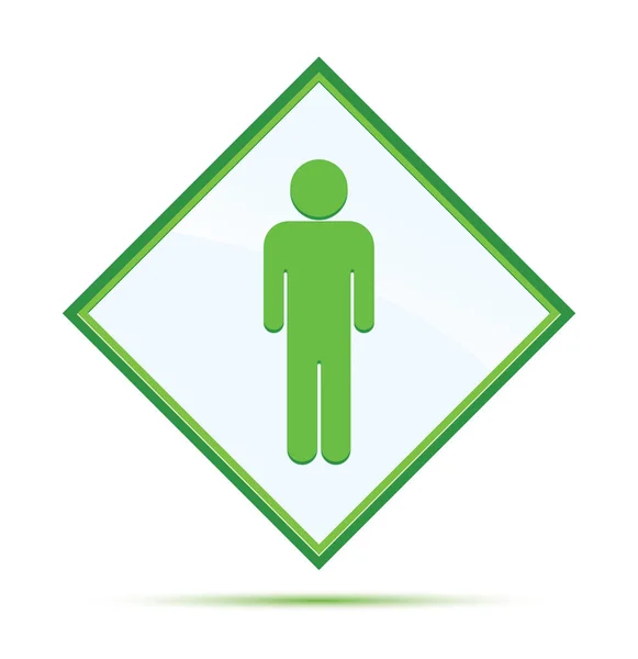 Ikona mężczyzna nowoczesny przycisk streszczenie zielony — Zdjęcie stockowe