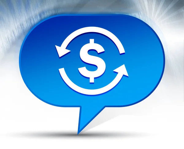 Denaro cambio dollaro segno icona blu bolla sfondo — Foto Stock