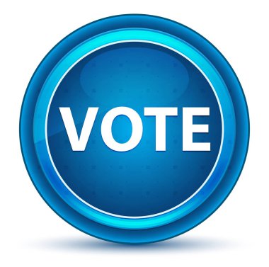 Vote Eyeball Blue Round Button