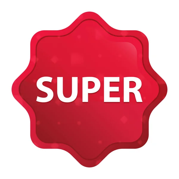 Super Misty Rose Rode Starburst sticker knop — Stockfoto