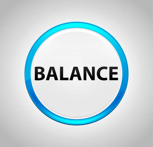 Equilíbrio botão azul redondo — Fotografia de Stock
