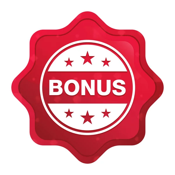 Bonus badge icon misty rose red starburst sticker button — Stock Photo, Image