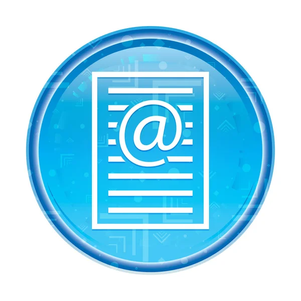 电子邮件地址页面图标花卉蓝色圆形按钮 — 图库照片