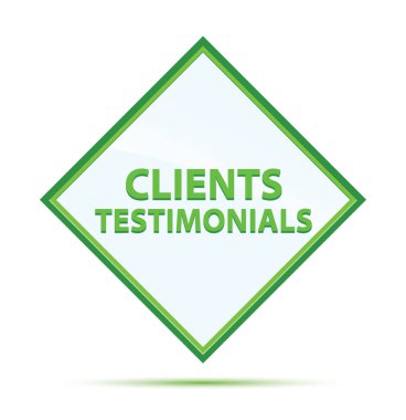 Müşteriler Referanslar modern soyut yeşil elmas düğmesi