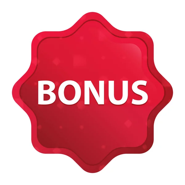 Bonus Misty Rose Rode Starburst sticker knop — Stockfoto