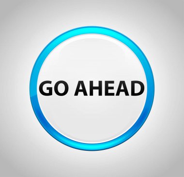 Devam Et Yuvarlak Mavi Buton Düğmesi