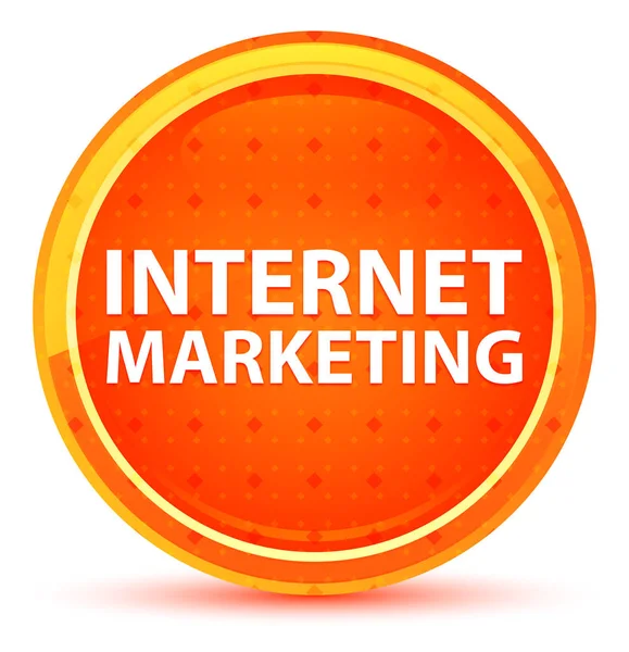 Διαδίκτυο μάρκετινγκ φυσικό πορτοκαλί στρογγυλό κουμπί — Φωτογραφία Αρχείου