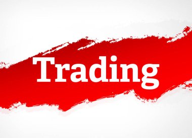 Ticaret Kırmızı Fırça Soyut Arka Plan İllüstrasyon