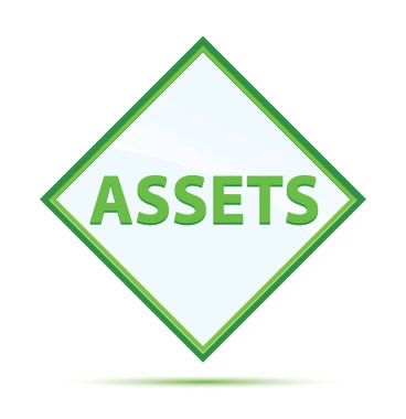 Varlıklar modern soyut yeşil elmas düğmesi