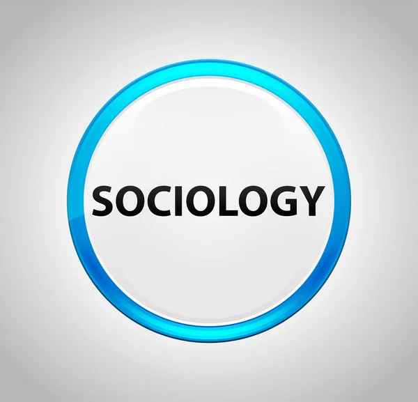 Sociología Botón azul redondo — Foto de Stock