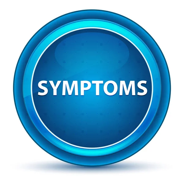 Симптомы Eyeball Blue Round Button — стоковое фото