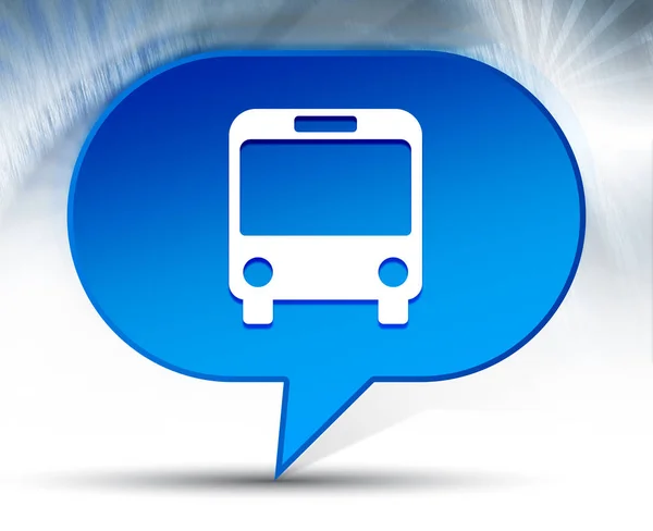 Bus Symbol blaue Blase Hintergrund — Stockfoto