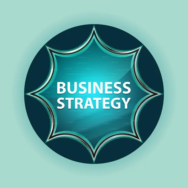 Üzleti stratégia varázslatos üveges Sunburst kék gomb ég kék b — Stock Fotó