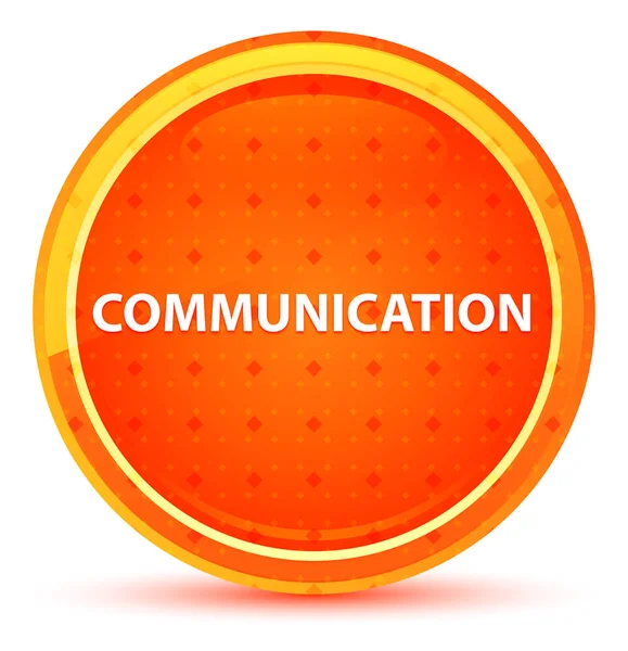 Communicatie natuurlijke oranje ronde knop — Stockfoto