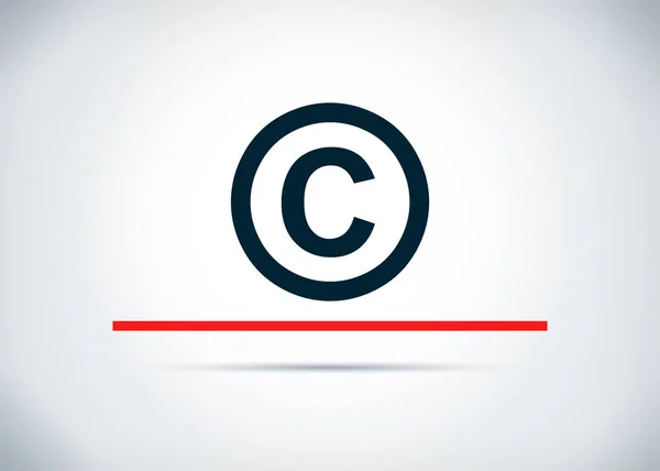 Copyright symbol icon abstract flat background design illustrati