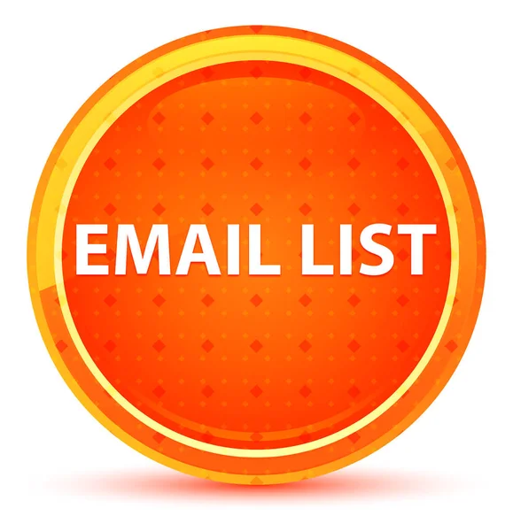 Lista e-mail Natural pomarańczowy okrągły przycisk — Zdjęcie stockowe