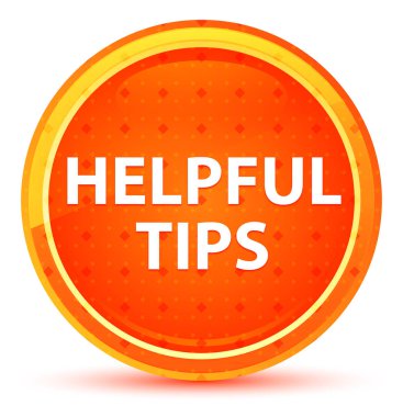 Yararlı İpuçları Doğal Turuncu Yuvarlak Düğme