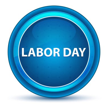 İşçi Bayramı Eyeball Mavi Yuvarlak Düğme