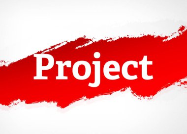Proje Kırmızı Fırça Soyut Arka Plan İllüstrasyon