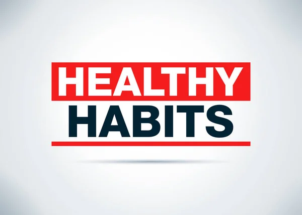 Hábitos saludables Resumen Fondo plano Diseño Ilustración — Foto de Stock