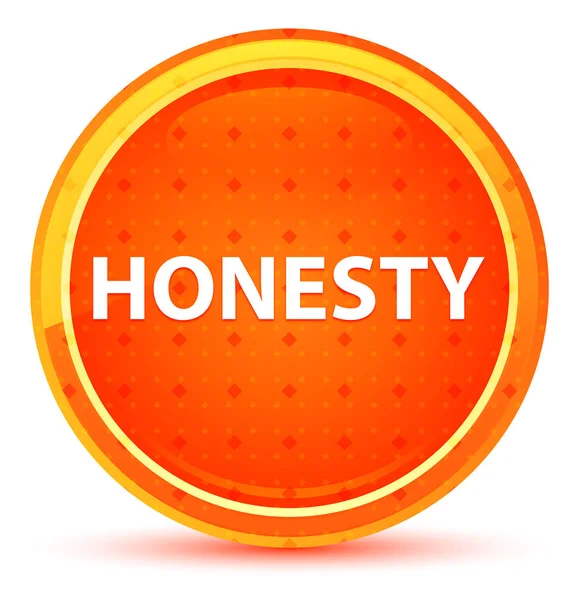 Botón redondo naranja natural de la honestidad —  Fotos de Stock