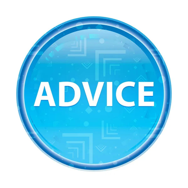 Advice floral blue round button — Stock Photo, Image