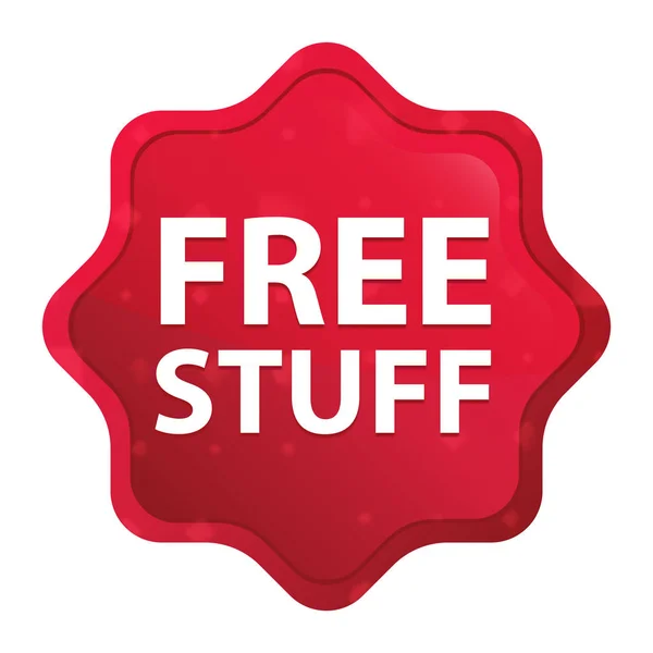Free Stuff misty subiu botão autocolante starburst vermelho — Fotografia de Stock