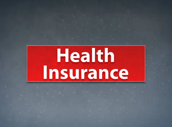 Assurance maladie Red Banner Résumé Contexte — Photo