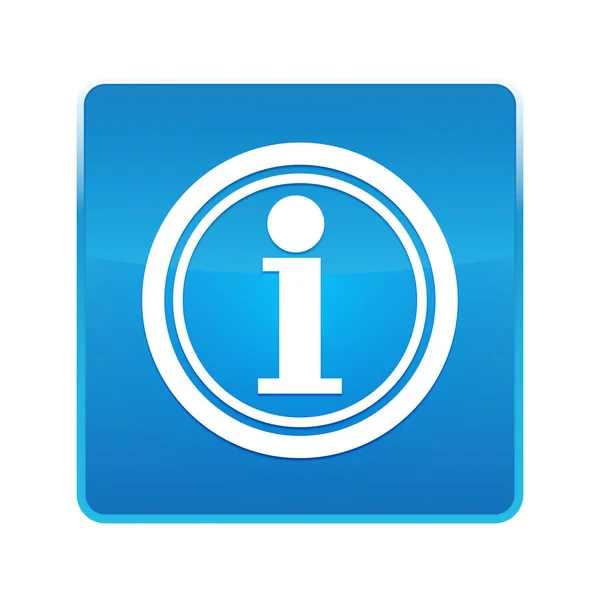 Info-ikonen blanka blå fyrkantiga knappen — Stockfoto