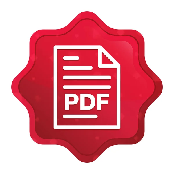 PDF documentpagina pictogram Misty Rose Rode Starburst sticker knop — Stockfoto