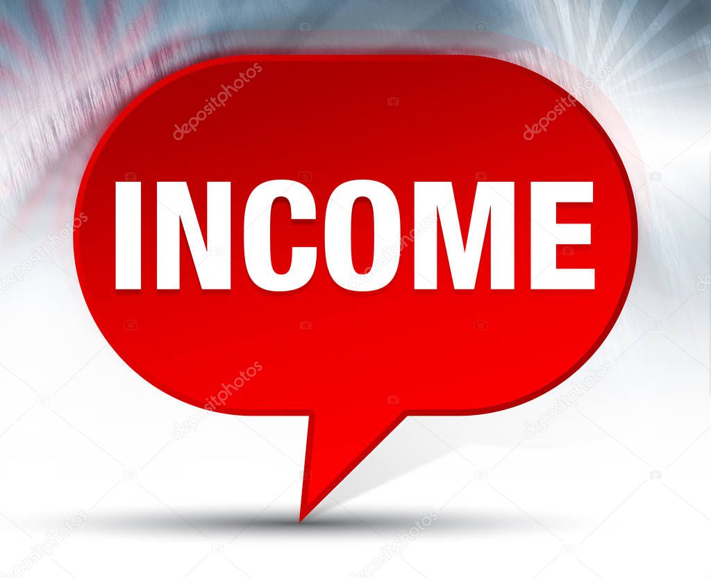 Income Red Bubble Background