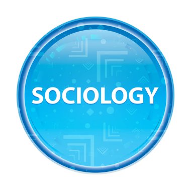 Sosyoloji çiçek mavi yuvarlak düğme