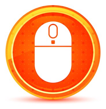 Kablosuz fare simgesi doğal turuncu yuvarlak tuş
