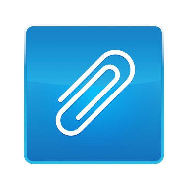 Ataş simgesi parlak mavi kare düğmesi