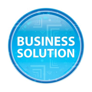 Business Solution çiçek mavisi yuvarlak düğme