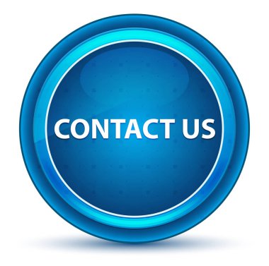 Bize Ulaşın Eyeball Mavi Yuvarlak Düğme