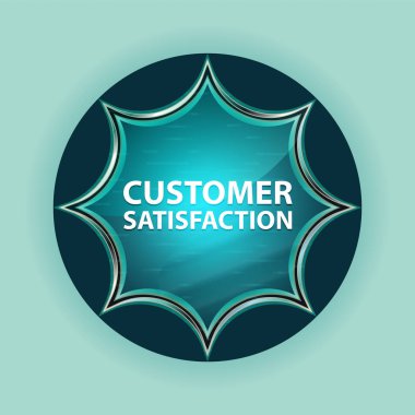 Müşteri Memnuniyeti büyülü camsı güneş patlaması mavi düğme gökyüzü bl