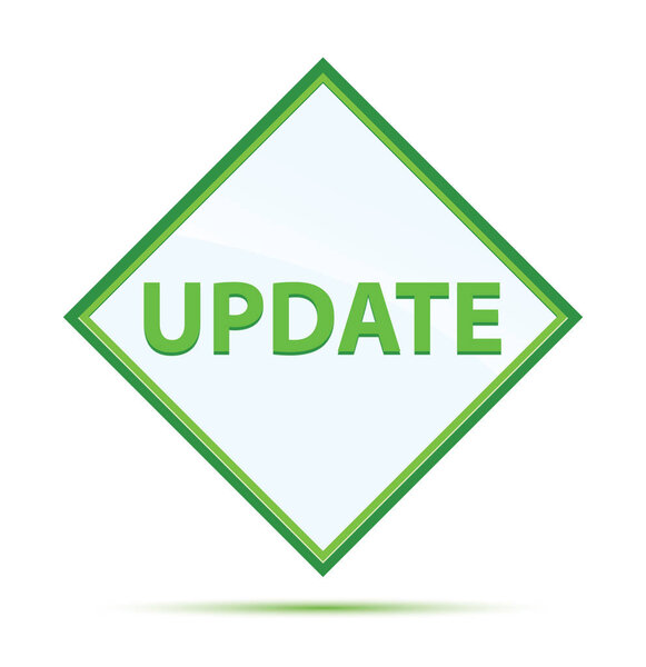 Update modern abstract green diamond button